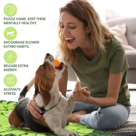 Avocado Dog Snuffle Blanket Pet Interactive Mat - Picture 5 of 7